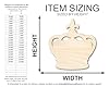 Unfinished Wood King Crown Shape | Mardi Gras | DIY Craft Cutout | up to 46" DIY 5" / 1/8" #2