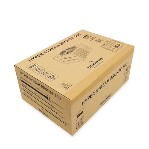 Tecnoware Alimentatore ATX Hyper Stream Bronze 500W per PC, Ventola Silenziosa 12 cm, 1 connettore 24 Poli, 1 connettore 12 V 4+4 Poli, 1 connettore 6+2 PCI-E, 2 connettori Molex, 4 connettori SATA - Alimentatore - Immagine 6