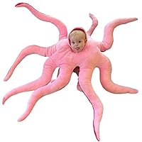 XSHYE Baby Halloween Octopus Costume Wearable Large Jumbo Octopus Stuffed Animal Giant Octopus Plush Toy Kawaii Birthday Party Gifts for Kids Girls Boys