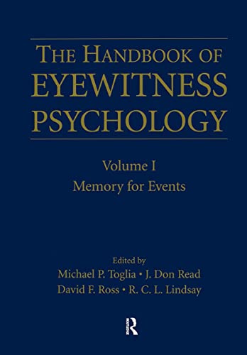The Handbook of Eyewitness Psychology: Volume I: Memory for Events 1st Edition