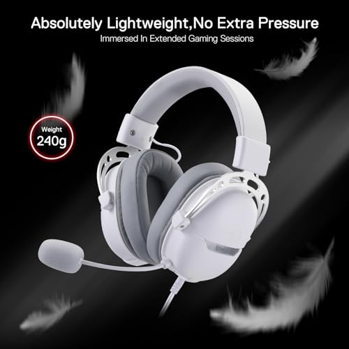 Headset Redragon Aurora Branco USB 7.1