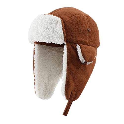 Home Prefer Toddler Boys Winter Hat Long Earflaps Warm Fleece Trapper Hat2