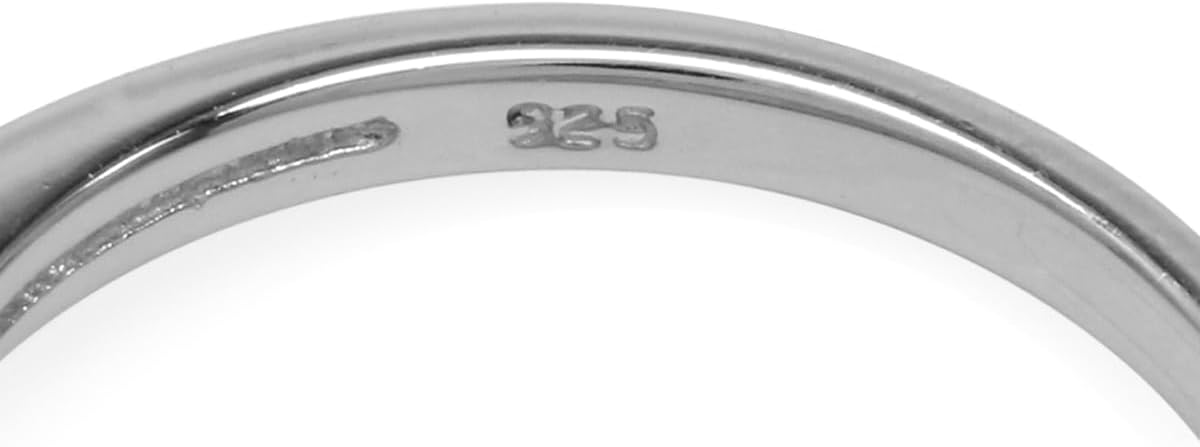 Silvershake 5-Stone Round Shape Birthstone Gemstone White Gold Plated or Yellow Gold Plated 925 Sterling Silver Ring Jewelry for Women