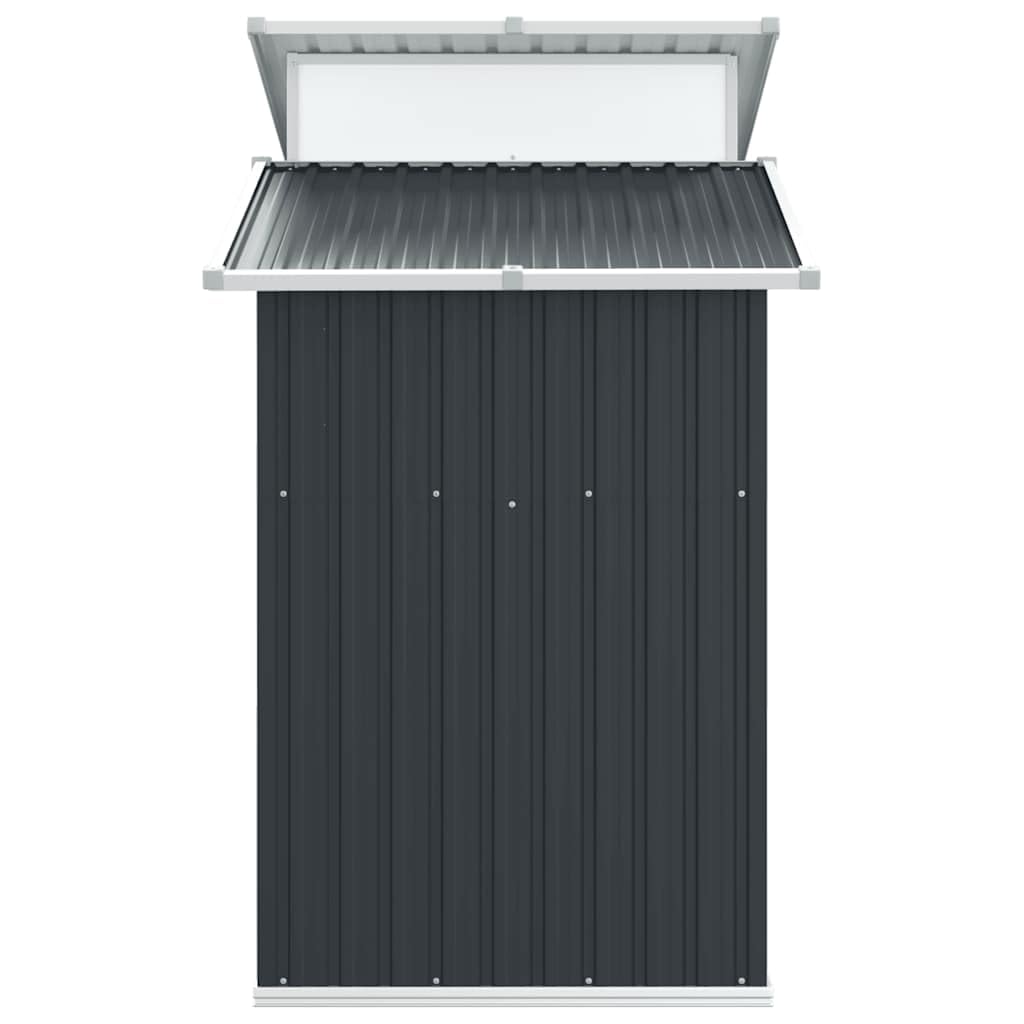 vidaXL Cobertizo de jardín Acero galvanizado Antracita 270x130x208,5cm, cobertizo de jardín para Herramientas, cobertizo de Exteriores, caseta para Herramientas de jardín