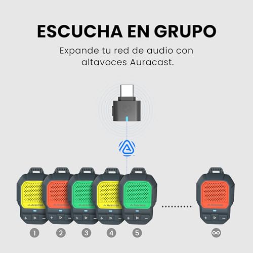 Avantree HomeBuddy – Altavoz Bluetooth Mini portátil con Auracast, 15 Horas de reproducción e IP67 Impermeable, Audio Personal Clip-on para música y Llamadas, Interiores y Exteriores - Rojo - imagen 6