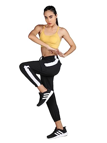 Image of CHKOKKO Women High Rise Sports Gym Track Pant Running Lower with Cargo Pocket