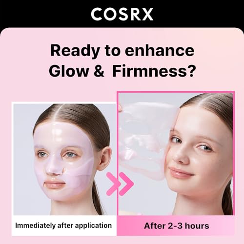 image for COSRX Pink Peptides Collagen Lifting Glow Hydrogel Face Masks Skincare