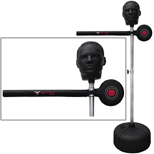 Mytra Fusion Adjustable Training Target Reflex Bag Pedestal Boxing Pad Punching Dummy Free Standing Punching Jab Punch Training Partner Punching Face Stand