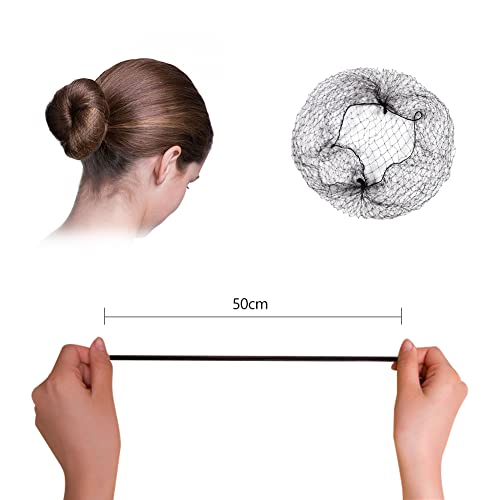Foto von Unsichtbare Haarnetze, Haarnetze Elastische, Haarnetz Dutt, Haarnetze für Frauen, Dutt Netz, Haarnetze Unsichtbar, Haarnetze Ballett, Unsichtbar Haarnetz für Frauen, Haar Netze, 30 Stück