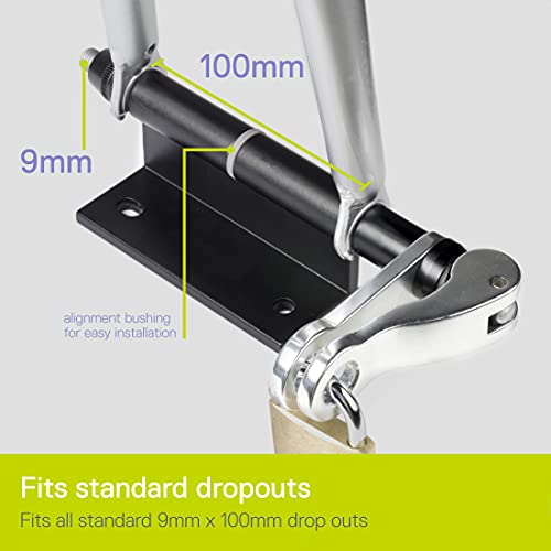 Bike Hitch Pro with Lock by Delta Cycle - Lockable Hitch Securely Holds All 9 x 100mm Bicycle Fork Dropouts & Fits Any Flat Surface - Heavy Mountain, Road Bicycles & eBikes Aluminum - image 5