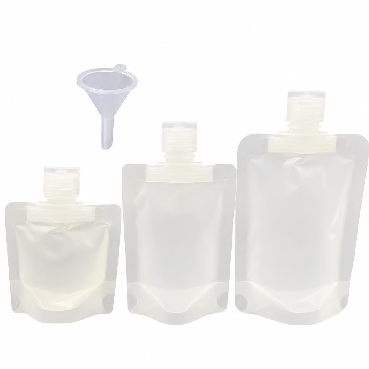 Plastic Travel Fluid Makeup Packing Bag 30ml 50ml 100ml Refillable Empty Cosmetic Squeeze Pouch Leakproof Stand-Up Spout Bags Foldable Toiletry Containers for Lotion Shampoo Cream Liquid-image-48