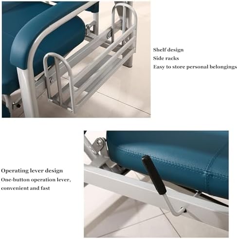 Phlebotomy Chair - Medical Infusion Chair with Armrests, Steel Frame, Soft Padded Seat - Blood Draw & Waiting Room Reception Chair for Clinics and Research Labs