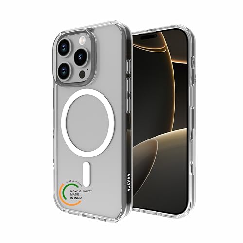 Image of for iPhone Case 16 Pro with Mag-Safe, [Anti-Yellowing Technology] [Military Grade Drop Protection] Shockproof Slim Hybrid Phone Case for iPhone 16 Pro - Crystal Steel Grey