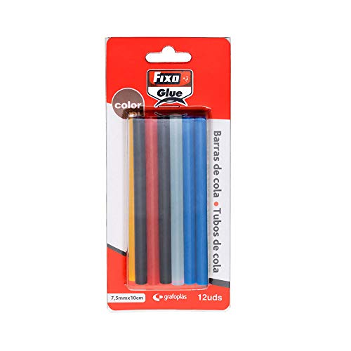 Fixo 58699 12 Color Glue Sticks,