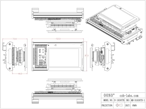Placa de conexión Arduino GIGA R1: extensión completa GPIO en riel 7