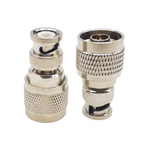2 piezas Adaptador Coaxial N Macho a BNC Macho miniatura 2