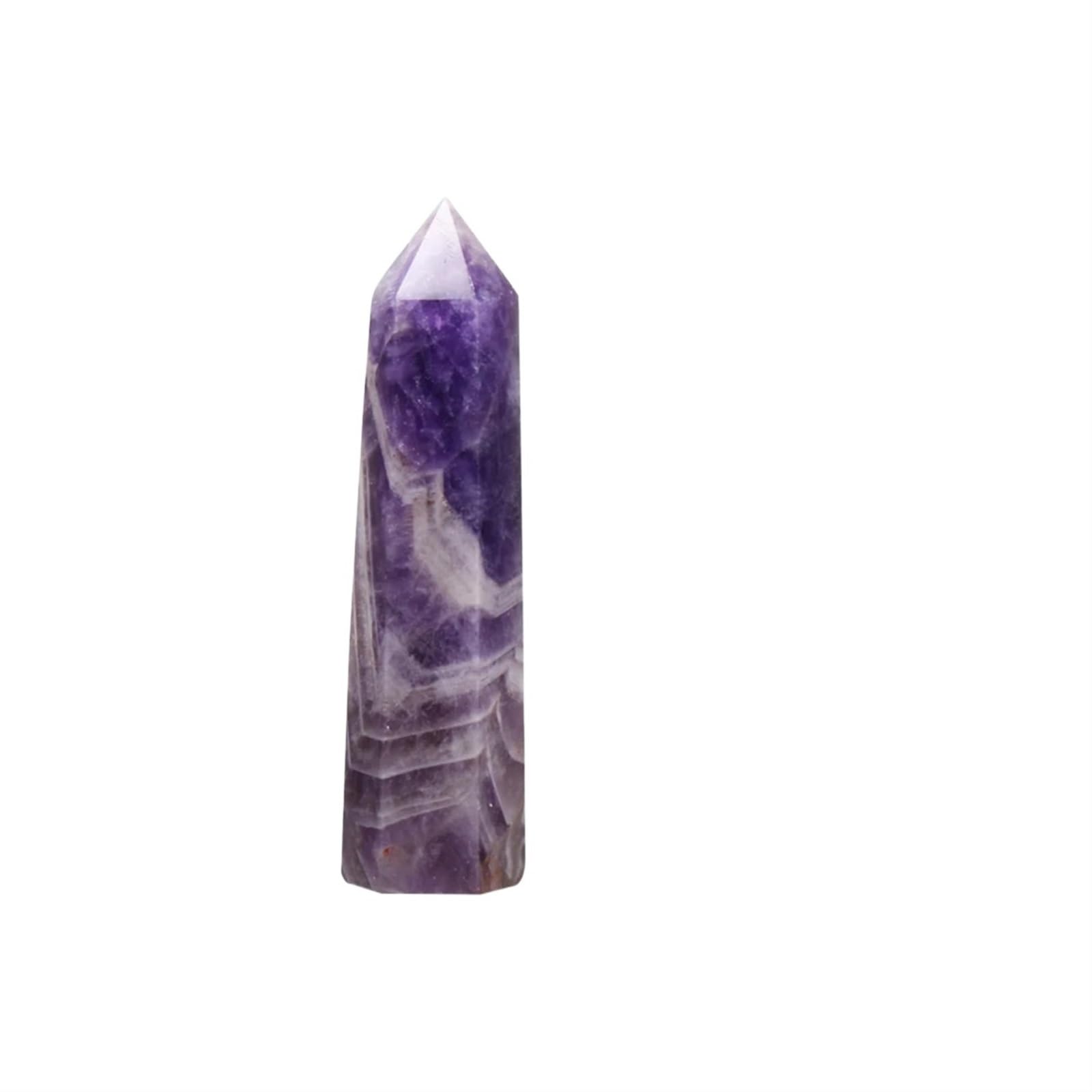 KJEBVHIRS 1pc Dark Purple Crystal Quartz Dream Amethyst Hexagonal Prism Single Point Crystal Column Ornaments (Color : 9-10cm)