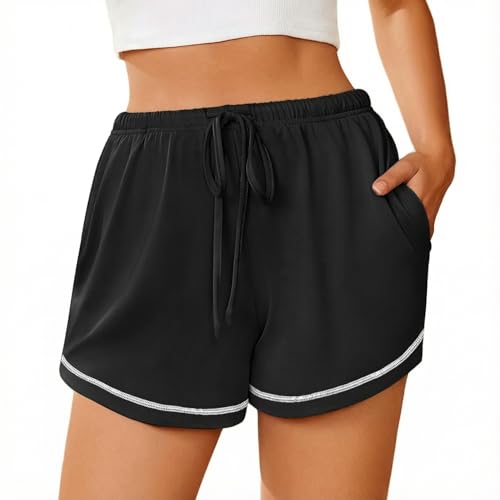 Image of Ekouaer Pajama Shorts for Women 2026 Soft Sleep Shorts Casual Lounge Shorts Comfy Pj Bottoms with Pockets
