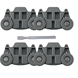 4-Pack Steel Screw W10195416V Dishwasher Wheels for Lower Rack(not Replace W10195417)– Heavy-Duty Replacement for Whirlpool, Kenmore, KitchenAid Replaces AP5983730, W10195416, PS11722152