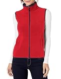 [Amazon Essentials] ベスト ソフトフリース クラシックフィット ノースリーブ レディース レッド/ネイビー L
