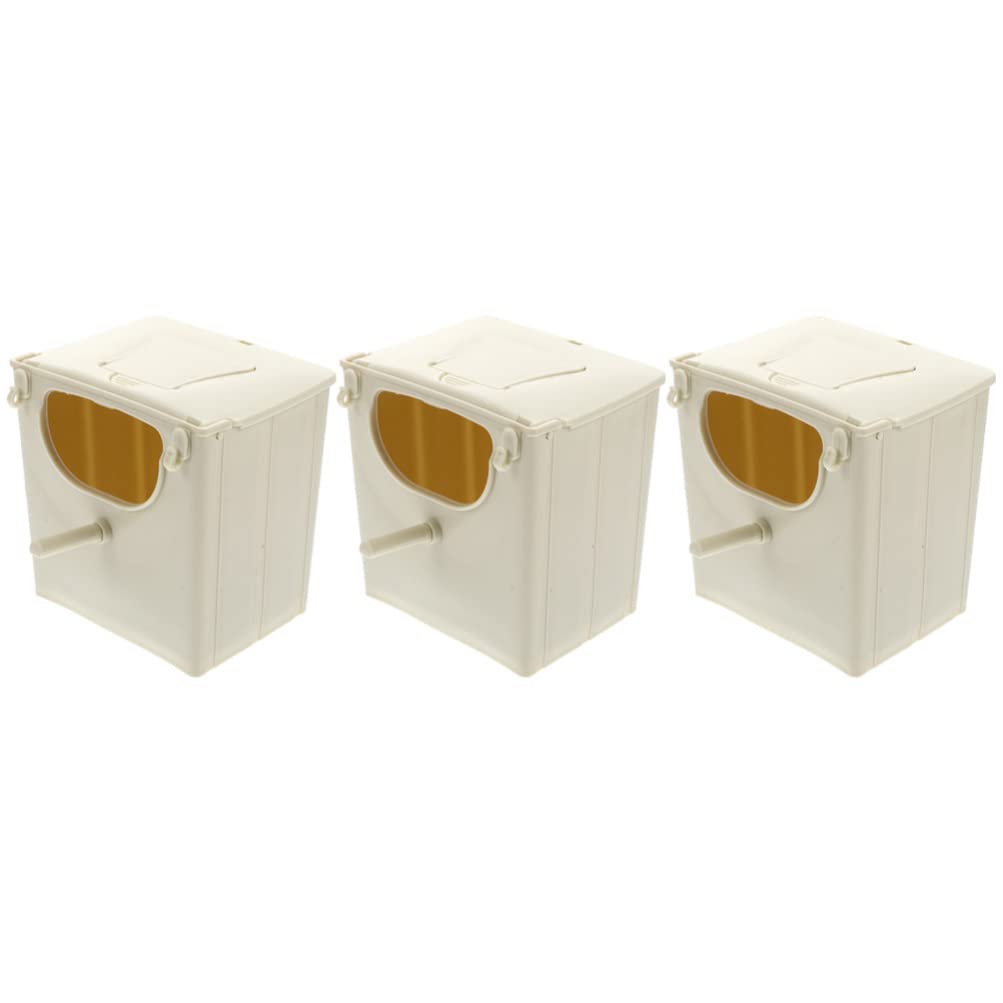 GANAZONO Lot de 3 nichoirs Suspendus en Plastique avec Crochets pour perruches, perruches, perroquets, perroquets