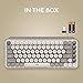 Logitech POP Keys Mechanical Wireless Keyboard with Customizable Emoji Keys, Durable Compact Design, Bluetooth or USB Connectivity, Multi-Device, OS Compatible - Mist