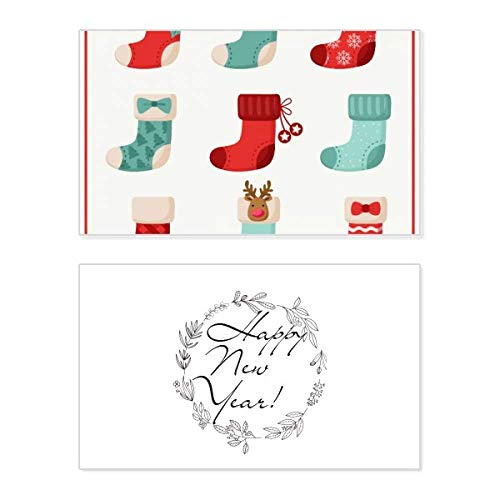 Tarjeta de felicitación de año nuevo con mensaje conmemorativo de bendición navideña