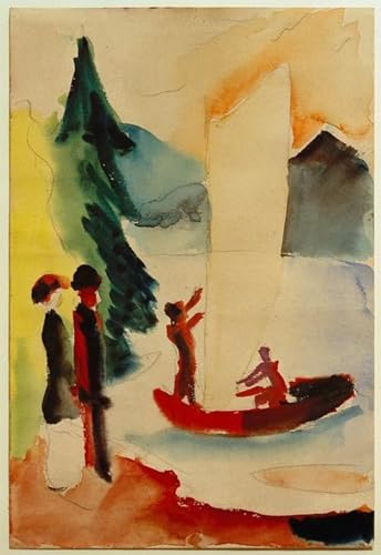 Peinture sur toile Voile jaune par August Macke fini haut de gamme