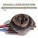 Zosgrew 2 PCS 3157 LED Error Decoder, Anti Flicker 50W 6 Ohm Resistor Plug-in Fog Light Turn Signal Decoder, LED Light Error Code Wiring Harness, for T20/3157/4157 LED Model Bulbs (Multicolored)
