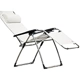  Jan Kurtz Fiam Amida Relaxliege, weiß Gestell aluminium Textilene stufenlos verstellbar