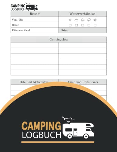 Camping Logbuch, Wohnmobil | Camper Wohnmobil Reise Buch: punktiert für Reisen mit Camper | Wohnwagen Reisetagebuch
