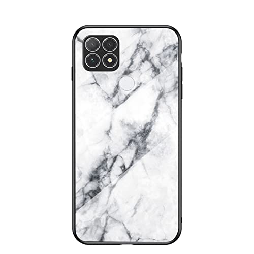 SHIEID Funda para NZONE S7 Marmol Case Tapa Trasera de Cristal Templado con TPU Edge Carcasa para NZONE S7 (Blanco)