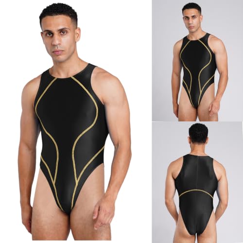 Body de corte alto para hombre y mujer con tejido elastico liso para piscina y carnaval 4