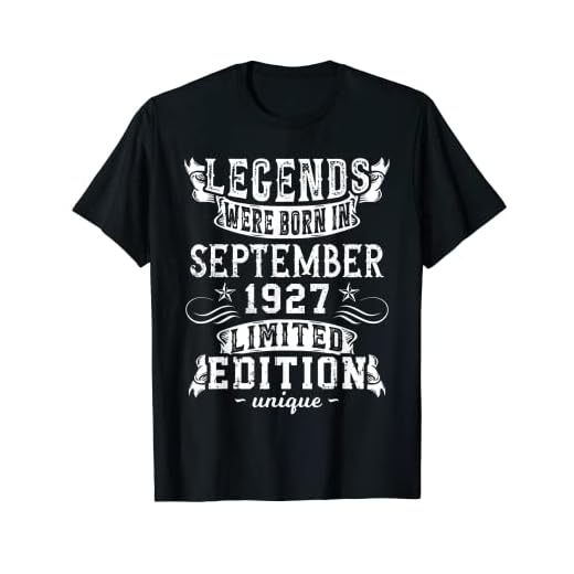 Cumpleaños Septiembre 1927 Edición Limitada Regalo Vintage Camiseta