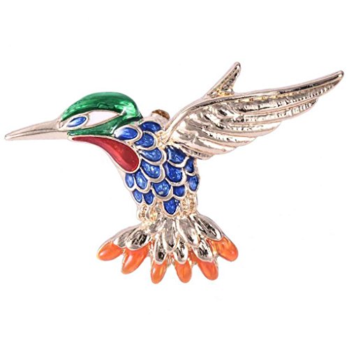 Fangfeen Ropa joyería Broche de la aleación de Las Mujeres Breastpin Colibrí del Vuelo Broche Cover