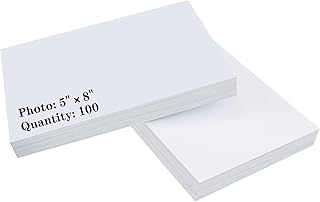 Glossy paper 5.83 x 8.27 Inch,200gm Pack of 100 Sheets Inkjet,Laser Photo Paper,Premium High-Gloss White Photographic Paper Photo Printer Paper(100Paper)