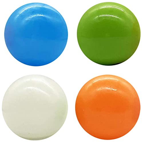 Bolas pegajosas de Techo Brillantes Luminosos Estrés Alivio de Alivio Juguetes para niños 4.5cm 4pcs