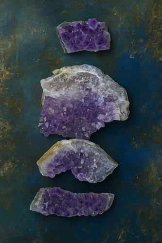 Image of Natural Raw Amethyst Crystal Cluster, Large Purple Geode Formation, Healing Stone for Home Decor, Meditation, Chakra Balancing, Spiritual Energy, Authentic 450-500gm Crystal Gift