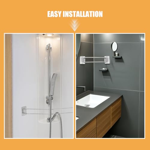 Support solide et antirouille télescopique 18-33 cm pour douche mobile - 4