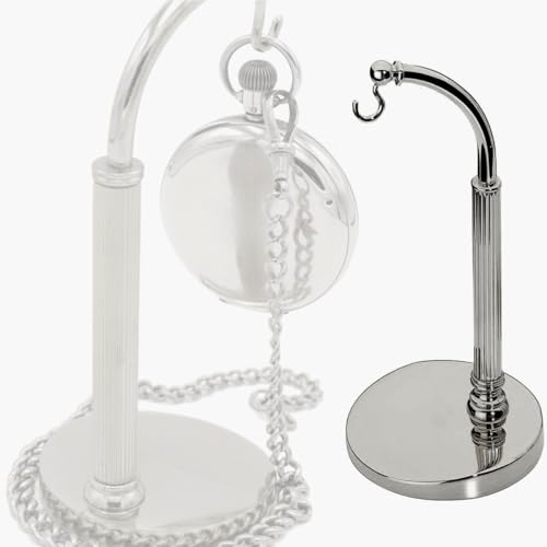 TAURISH Pocket Watch Hanging Half Arch Stand Arched Holder Display Silver stand ( Watch Not Included ) by TAURISH - Image 4