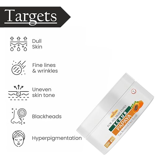Image of Khadi 100% Pure & Herbal Papaya Scrub - Skin Brightening & Pigmentation Control Face & Body Exfoliator - 400g
