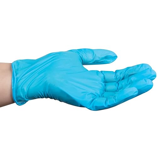 Miniatura 5 de ForPro - Guantes desechables de mezcla de vinilo de nitrilo, protección extra de 4 mil, sin polvo, sin látex, no estériles, seguros para alimentos,