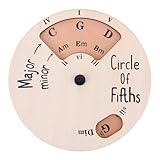 chord signature tuned aray test Roue d'accords de guitare en bois Circle of Fifths Wheel - Outil éducatif musical - Outil d'apprentissage de la guitare pour notes d'accords et signature de clé