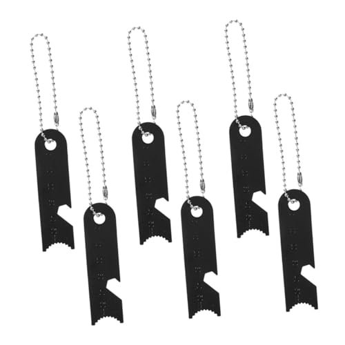 VANZACK Fire Starter Ruler Set 6pcs Ferrocium Rods Waterproof Matches Multi-Purpose Outdoor Tool for Hiking Camping