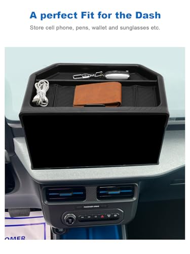 Image of CDEFG for 2026 Ford Maverick Dashboard Storage Tray - Behind Screen Organizer Box 13.2-Inch Screen Dash Tray for 2025 2026 Ford Maverick Truck Accessories