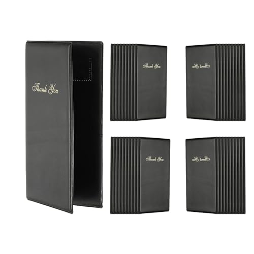 Porte-factures PATIKIL haut de gamme | Présentoirs de chèques avec marquage doré Merci pour restaurant