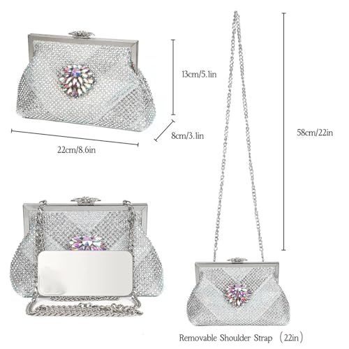 Women Shoes And Bag Set Silver Color Fashion High Heels for Women Pointed Toe Pumps Femmes Sandales3