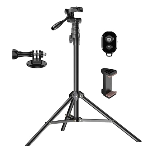 Snsowed 180cm/70�C���` ���B��_ �O�r�X�^���h �A���~�j�E������ �����[�g�V���b�^�[�t�� �����p For GoPro �X�}�[�g�t�H���J���� Vlog ���B�� �O���[�v�ʐ^ ���C�u�X�g���[�~���O�r�f�I�^��p