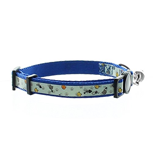 image for Pawtitas Glow in The Dark Cat Collar with Safety Buckle and Removable 