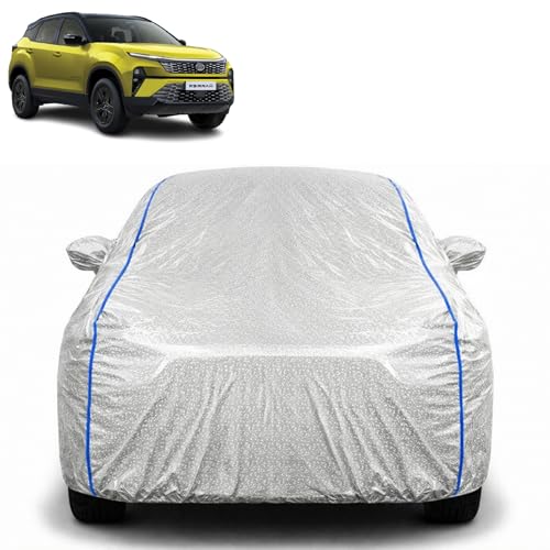 Image of Waterproof Car Cover for Tata Harrier | All Weather Protection | UV Resistant & Dustproof | Soft Cotton Lining to Prevent Scratches | Triple Stitched with Mirror Pockets & Elastic Hem